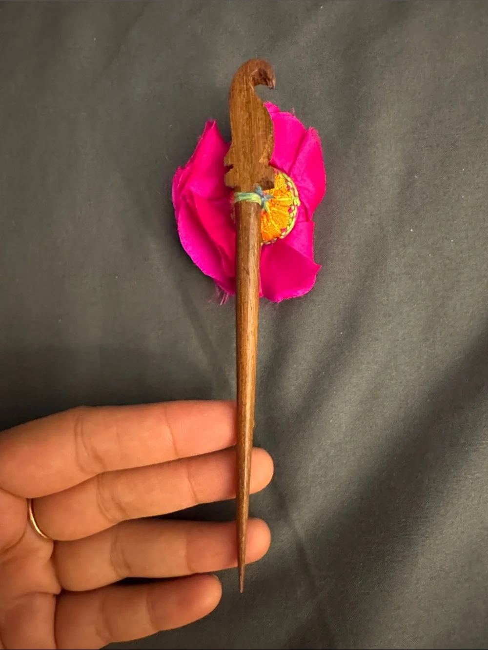 Brand new designer’s original Handmade Pink Fabric Flower Hair Stick